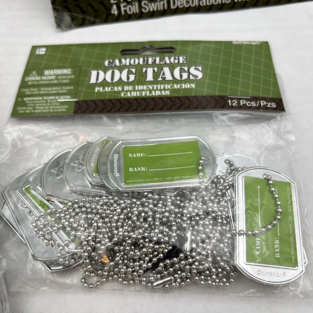 MILITARY ARMY CAMOUFLAGE‎ BIRTHDAY PARTY SET - 6 PACKAGES PARTY SUPPLIES